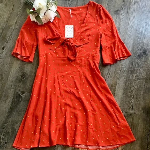 Free People Dresses & Skirts - NWT Free People All Yours Red Polka Dot Dress